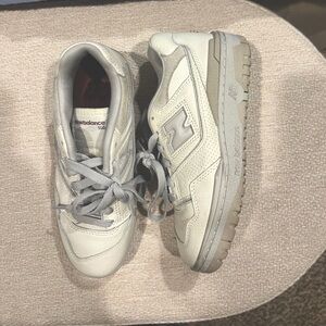New Balance Off-White and Light Gray Sneakers